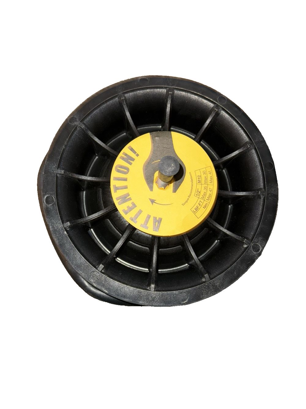 Sampa SP559807 Air Spring – a black and yellow plastic wheel