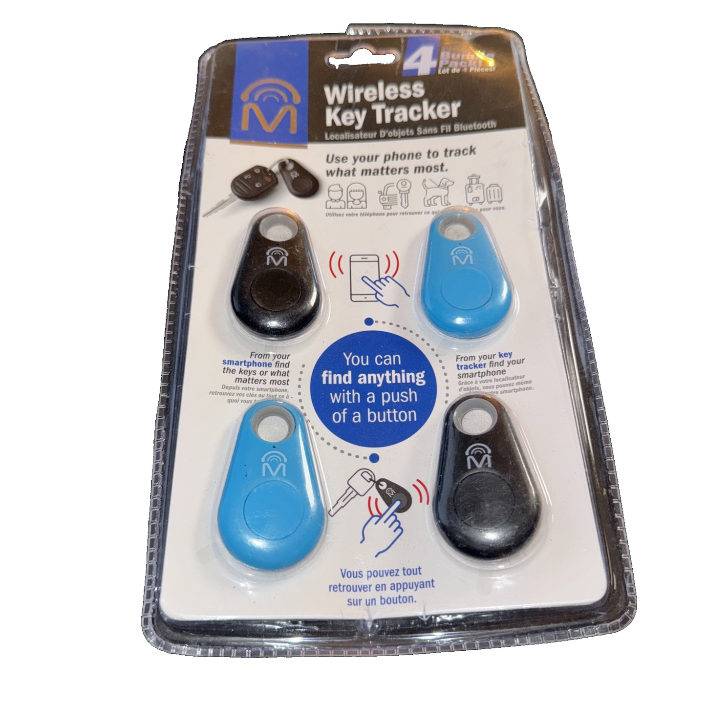 Wireless Key/Pets/Phone Tracker 4 pack