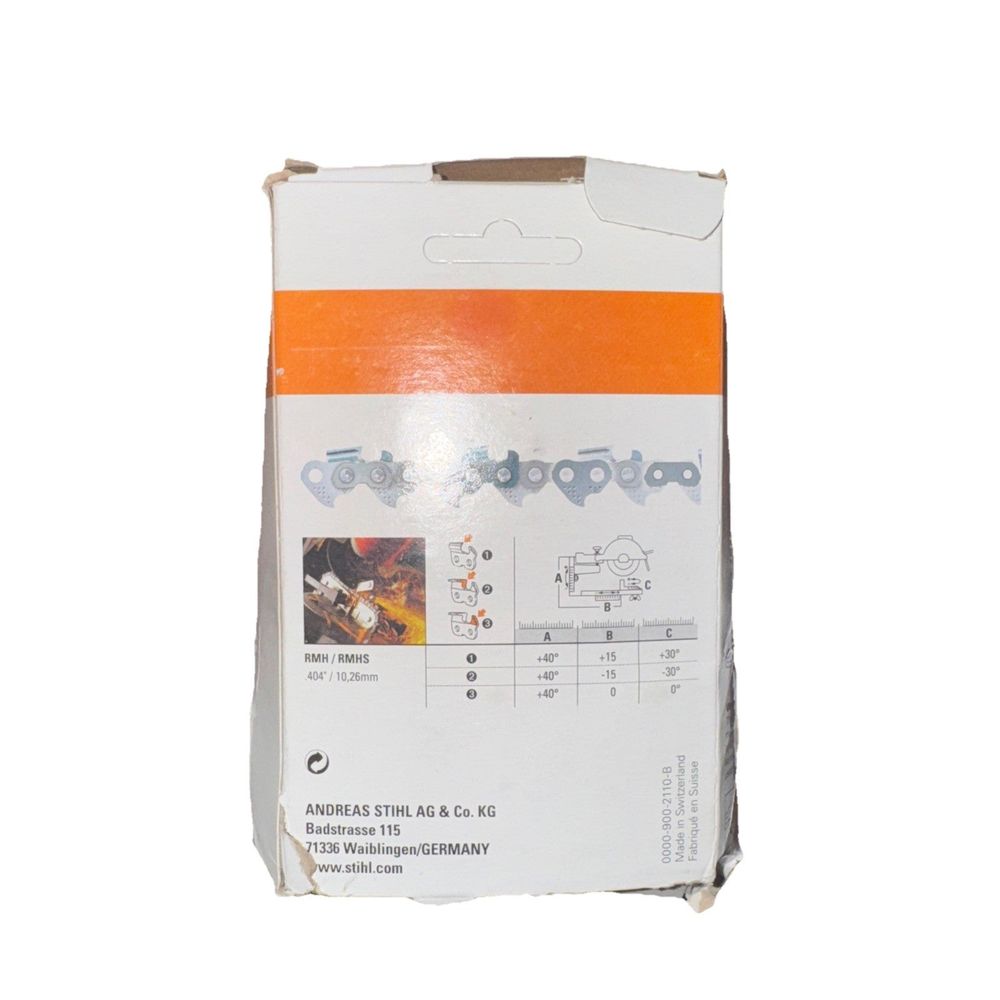 Stihl 40 RMHS Harvester Saw Chain, .404" Pitch, .080" Gauge, 93 DL – a box of orange ink for epso