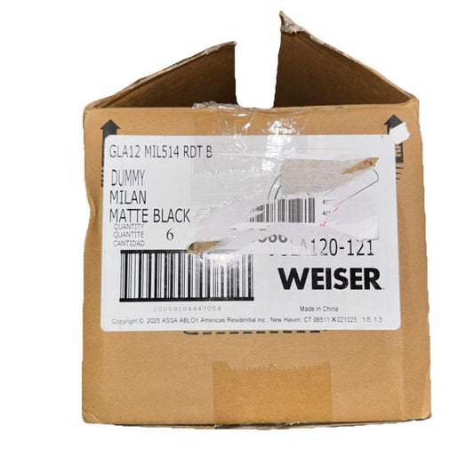 Weiser Milan Matte Black Front Door Handle with Lock 6 Pack, DaveyDooDeals – a box of wire wire with a white label on it