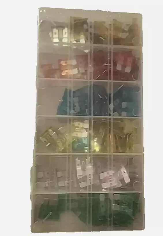 120 PCS CAL-HAWK Regular Size Blade ATO Auto Car Fuse Assortment Kit - Organized – a clear plastic storage bag filled with ass ass ass ass…