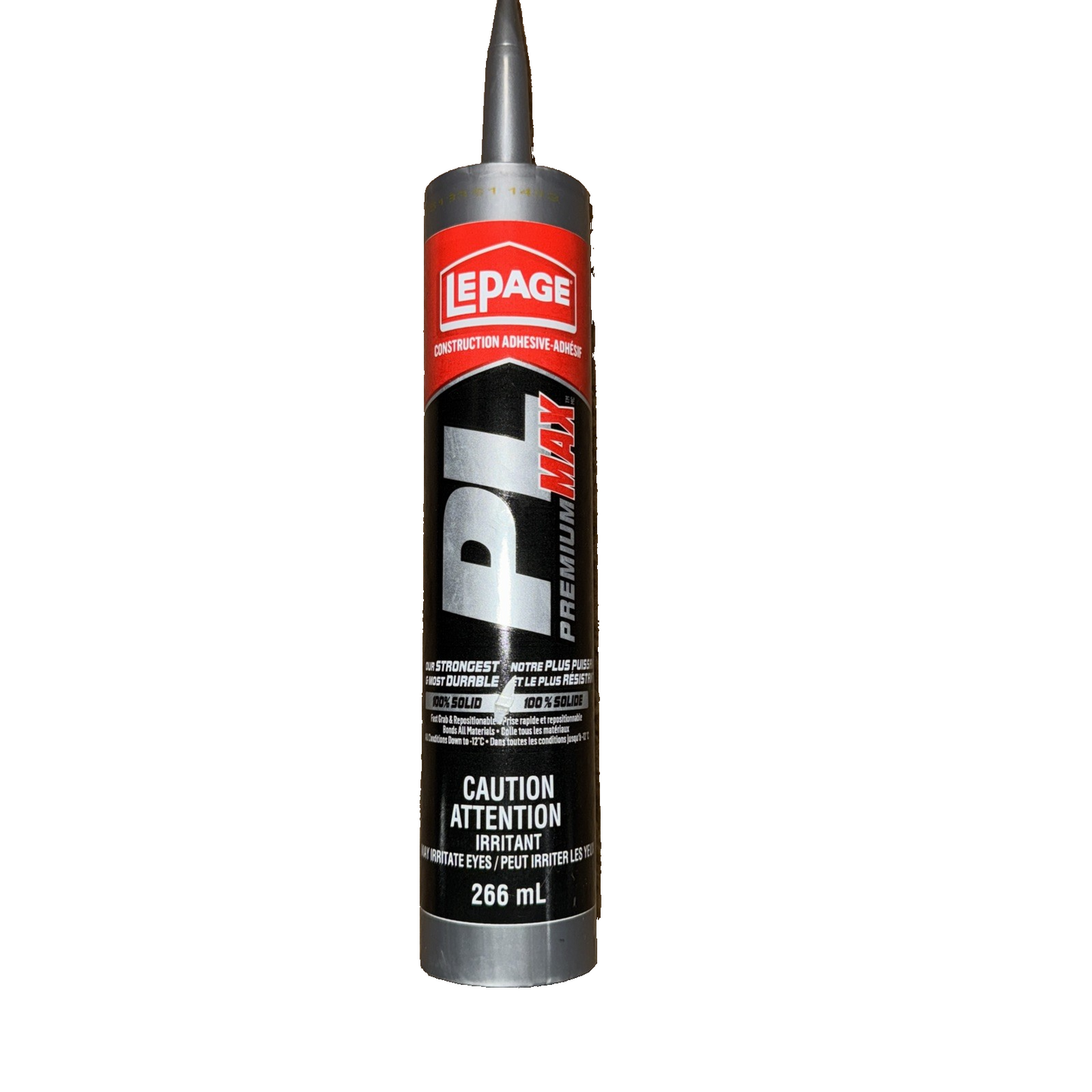 LePage PL Premium MAX Construction Adhesive, Interior/Exterior, No Shrinking, 26