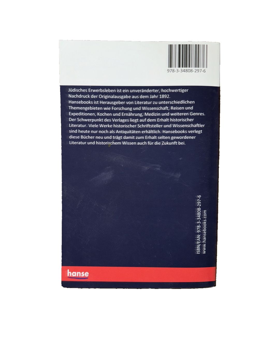 Jdisches Erwerbsleben, DaveyDooDeals – the back cover of the book, showing the title