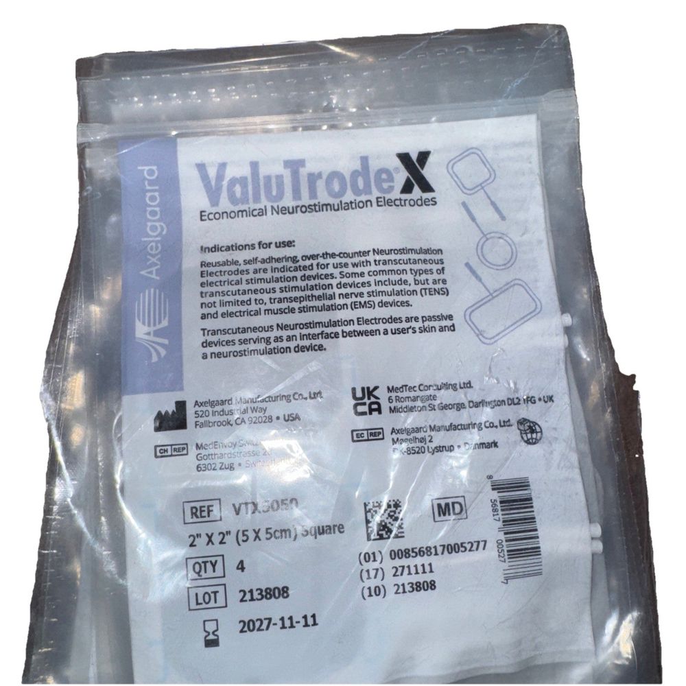 Axelgaard ValuTrode X Premium Electrodes VTX5050 for 10 Packs Of 4, Aaxelgaard – valuxe x - 1, 5 mm