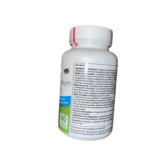 Igennus Triple Magnesium Complex - 60 Tablets EXP 11/2027 – a bottle of vitamin supplement