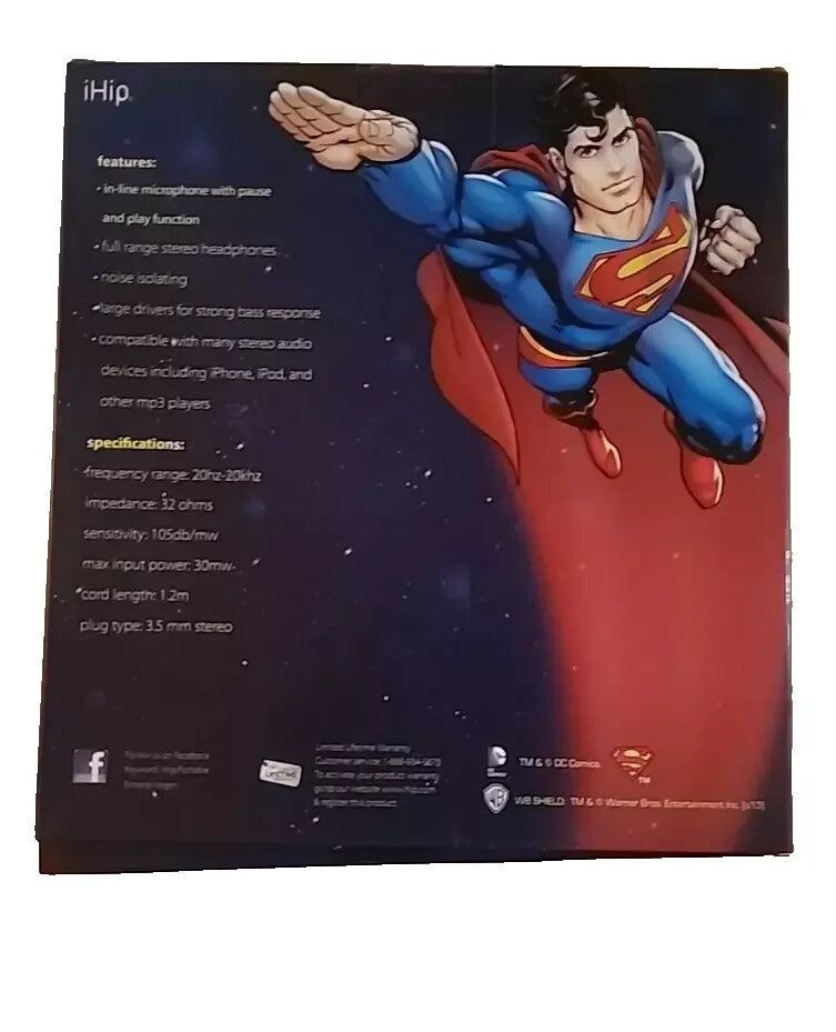 Superman On-Ear Headphones Black/Gray - Stylish & Comfortable Sound Experience, iHip – the superman adventures dvd