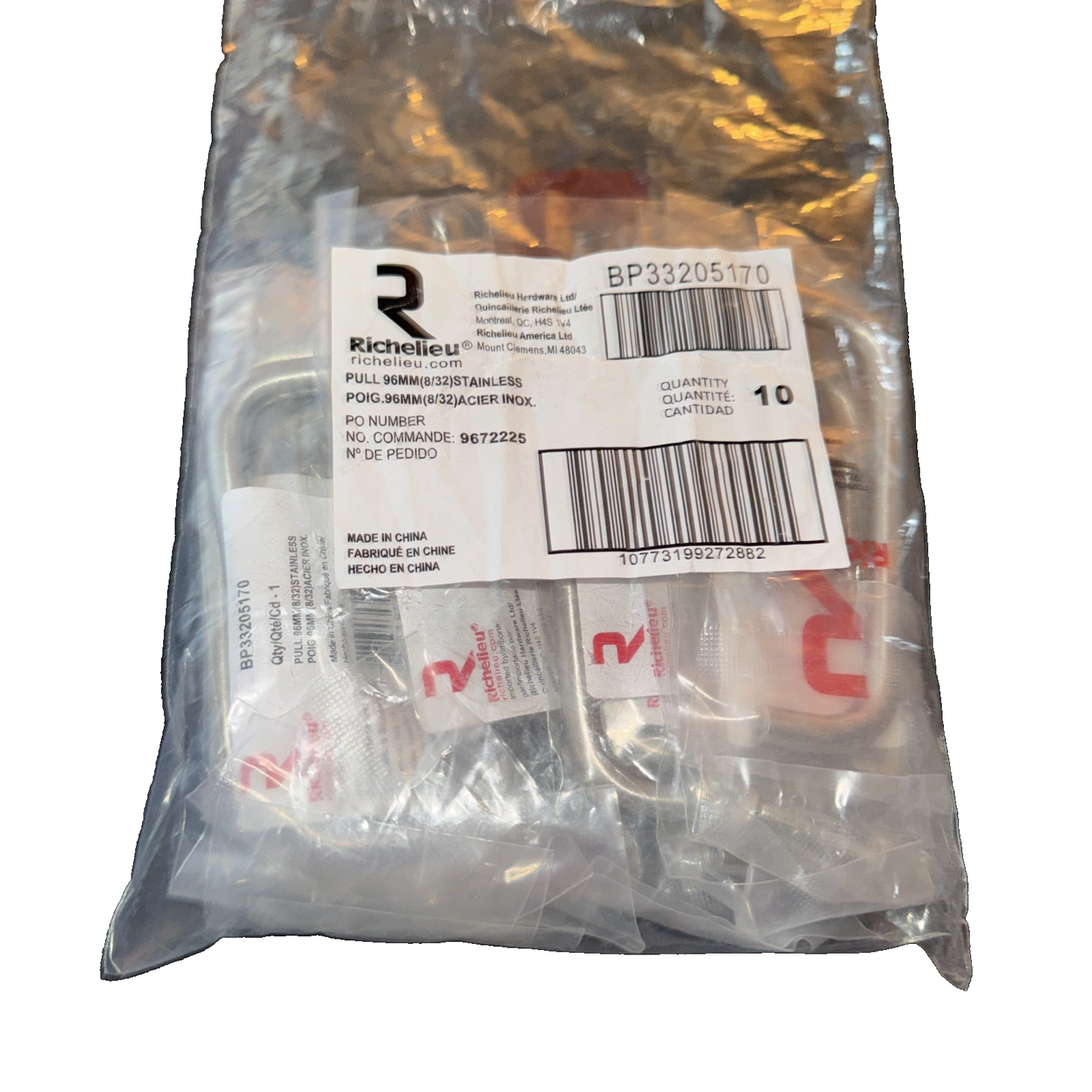 Richelieu Hardware BP33205170 Livingston Collection 3 3/4-inch (96 mm) 10 Pack