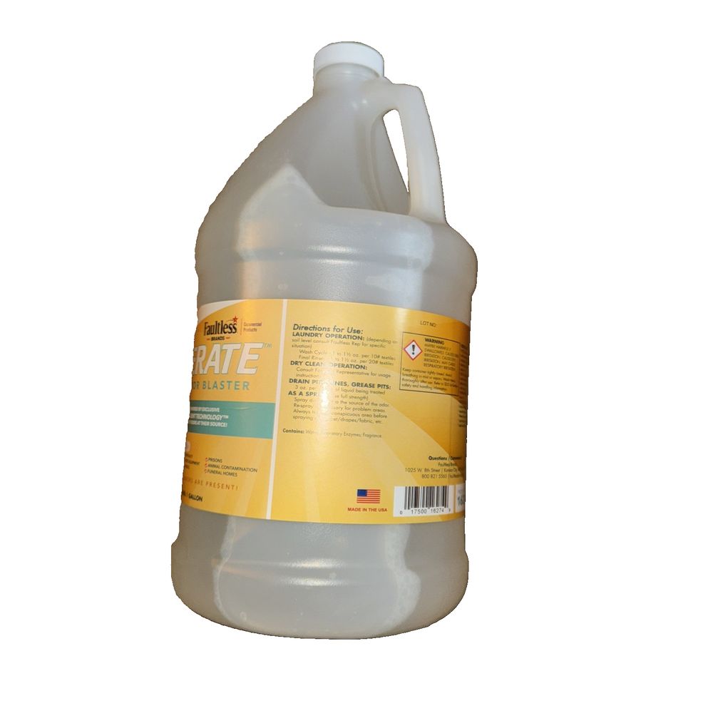 Liberate Micro Odor Blaster - 1 Gallon, Faultless – a gallon of liquid for cleaning