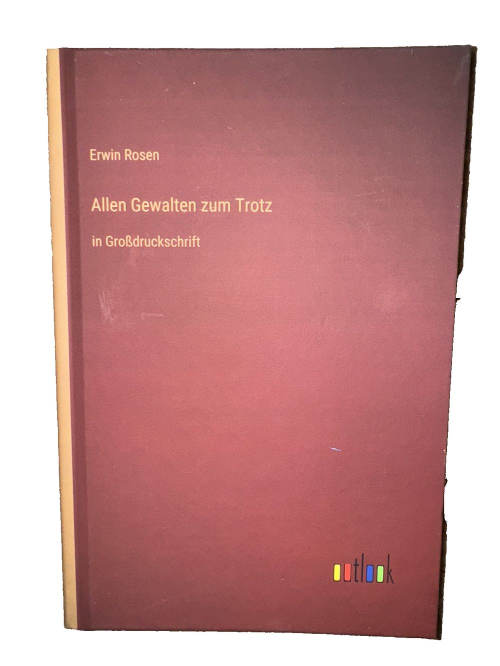 Allen Gewalten zum Trotz: in Grodruckschrift, DaveyDooDeals – the book cover for the book ' s first edition