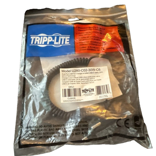 Tripp Lite series Dual-Port USB Car Charger with 30W Charging – a package of a new gear for the tp - e - e - e - e -