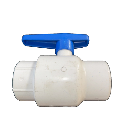 Praher 150-ES00 Econo-Seal Ball Valve, 1-1/2 In. Socket, PVC Schedule 40