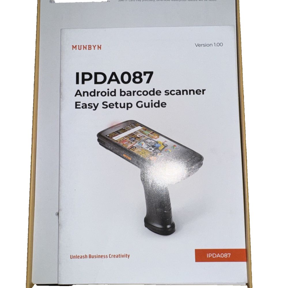 Android Barcode Scanner MUNBYN Ar IPDA087P-2D-BK-UK – the box for the iphone is open