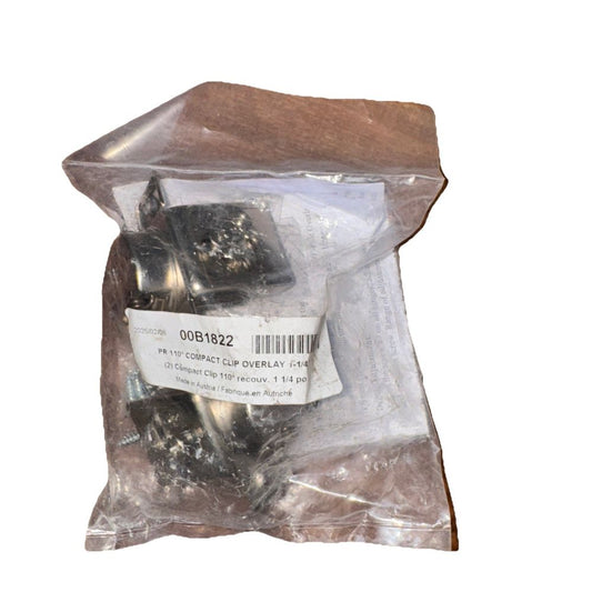 110° Overlay Compact Blumotion Clip Hinges – a bag of screws