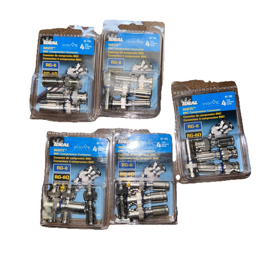 IDEAL INDUSTRIES 92-705 BNC RG-6 InSITE Compression Connector 20 Total