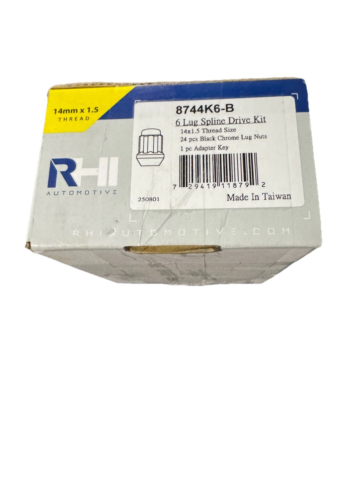 RHI | Lug Nuts (24) - Closed End, Spline - Black Chrome - 14x1.5 X 35mm
