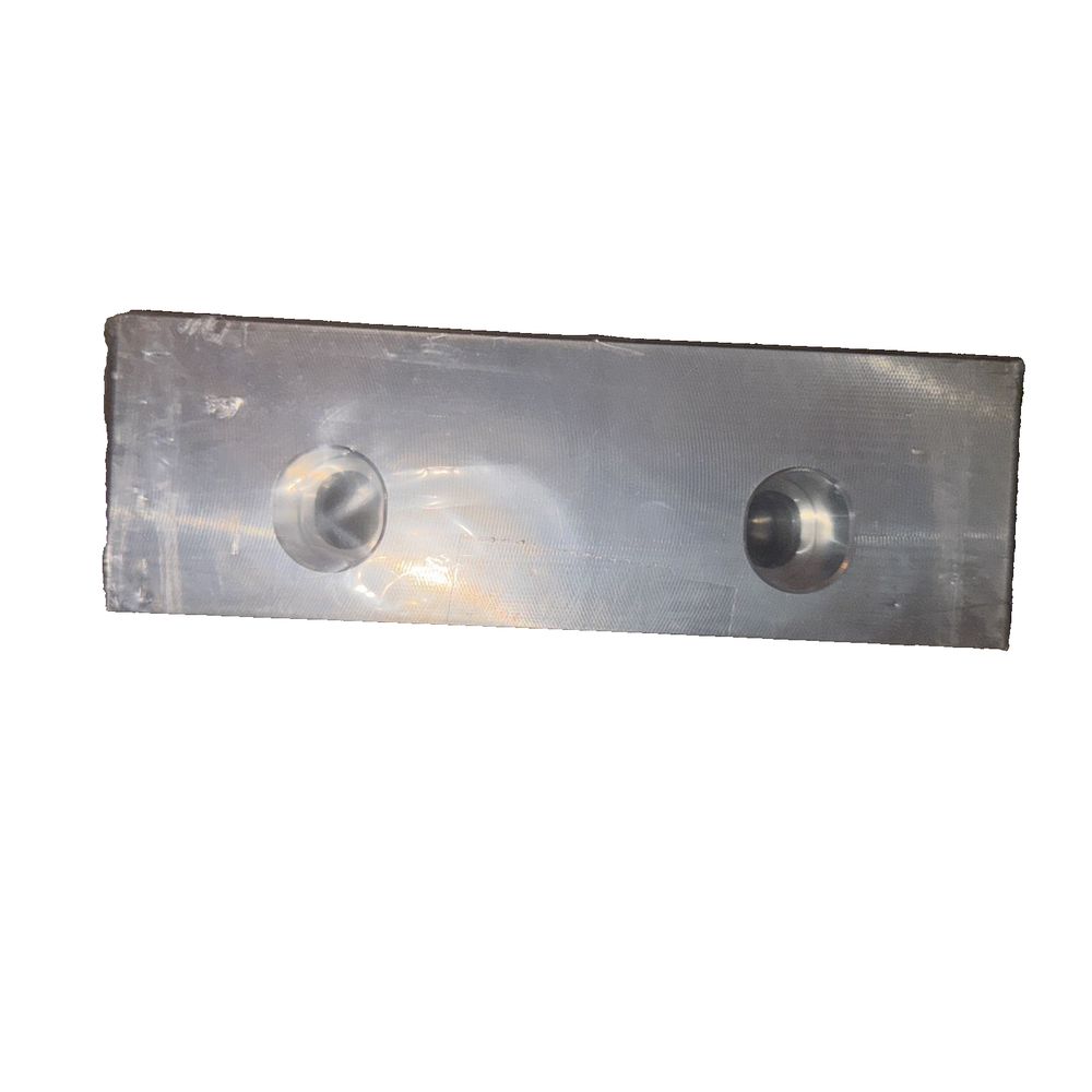 PN 33367 Extended 6" Aluminum Soft Jaw Set for Vice | Premium Vice Jaws, DaveyDooDeals – a metal plate with two holes