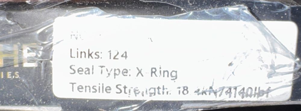 NICHE Gold 420 X-Ring Chain 124 Links With Connecting Master Link Motorcycle, DaveyDooDeals – a close up of a plastic bag with a label on it
