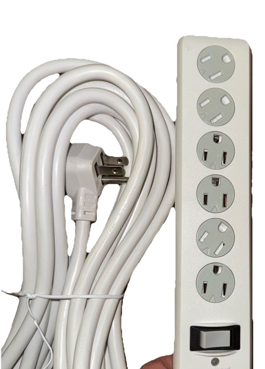 Ge 6-Outlet Surge Protector, 20 Ft Extension Cord, Power Strip, 800 Joules, Flat