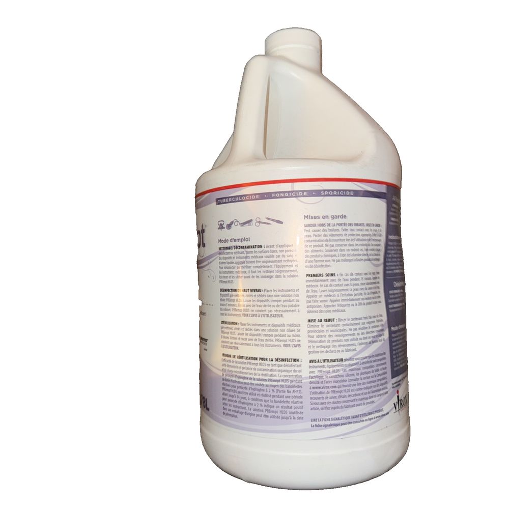 PREempt HLD5 High-Level Disinfectant for Reusable Spa, Salon and Nail Tools – a gallon of liquid for cleaning