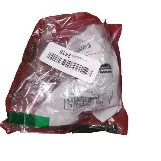 Genuine OEM Chrysler 68032802AA Park and Turn Signal Light Socket Assembly – a bag of white plastic bags with a green label