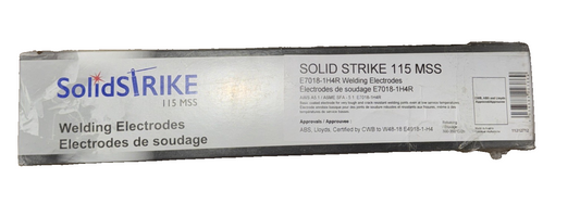 Solid Strike 115 MSS E7018-1H4R Welding Electrodes 120 Pack