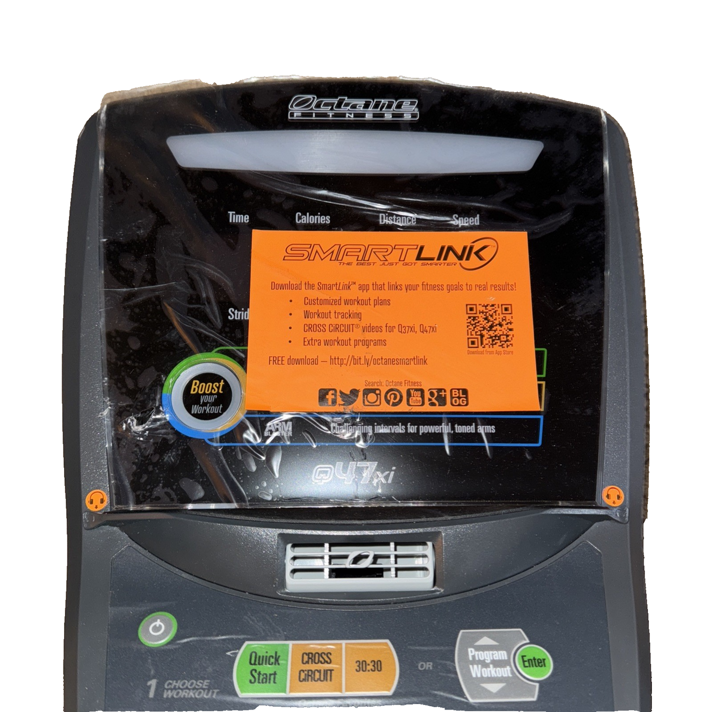 Octane Fitness Q37xi Q47xi Elliptical Display Console (Shows Wear)