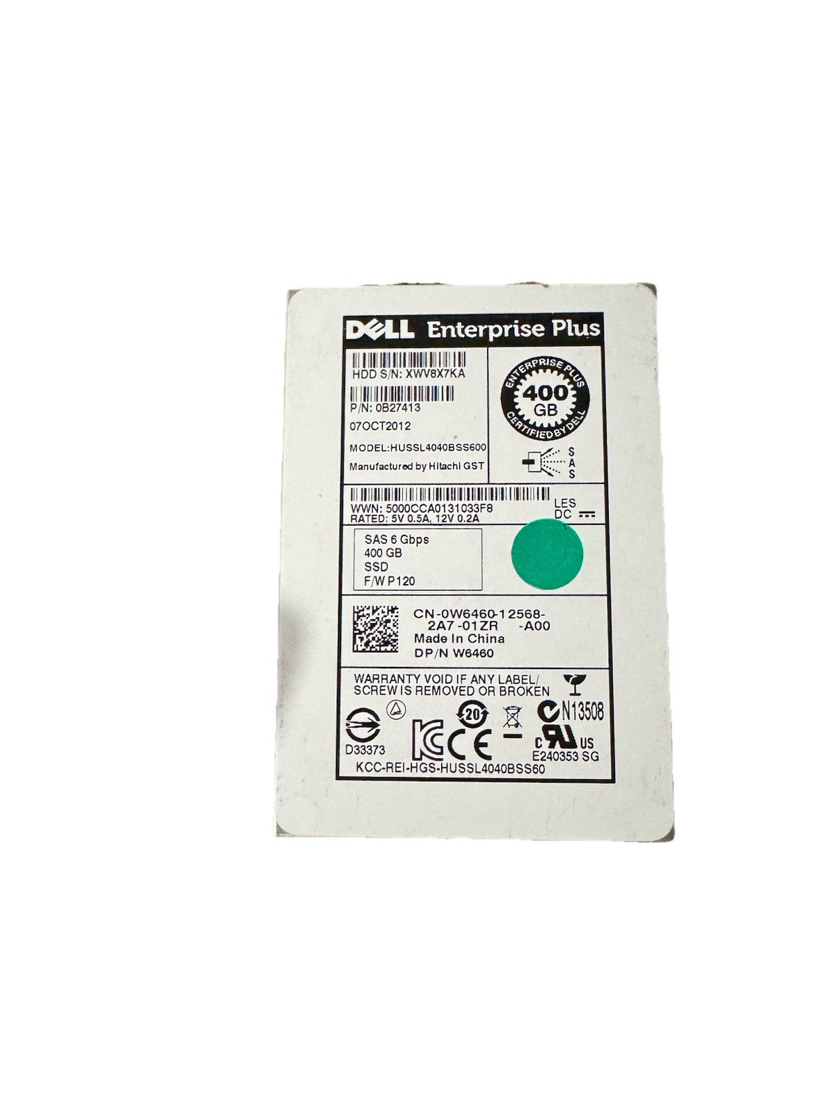 Dell Enterprise Plus 0B278413 HUSSL4040BSS600 400Gb