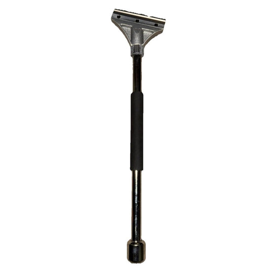 Better Tools 80225 22" Floor Scraper w/ 5" Blade No Packaging – a black and silver metal pole with a handle
