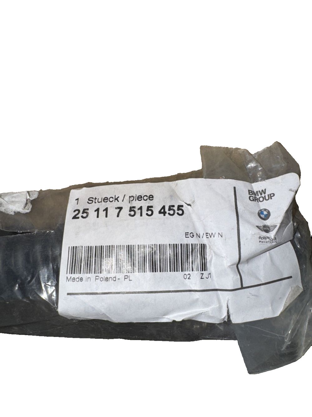25-11-7-515-455 GenuineXL Shift Cable Driver Left Side Hand for Mini Cooper, BMW – a piece of plastic wrap with a barcode on it