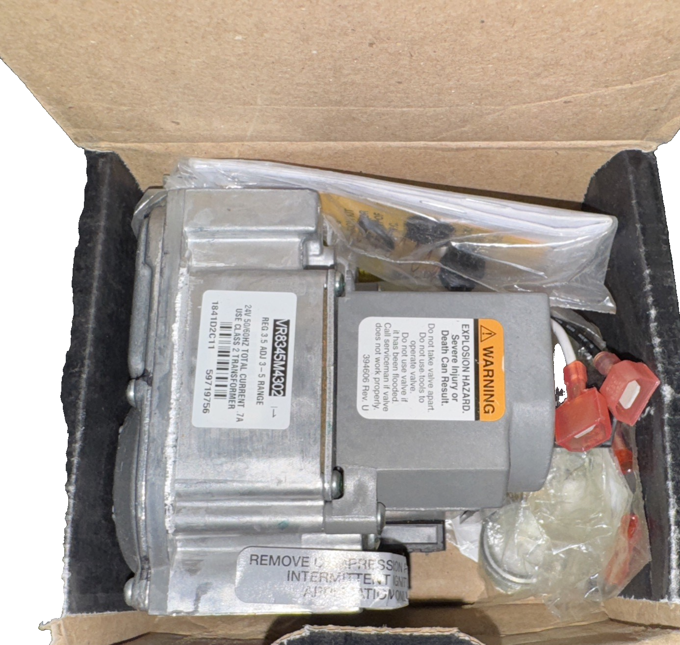 Honeywell VR8345M-4302 Gas Valve 24V Universal Standard Opening Intermittent/Dir