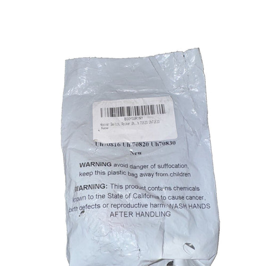 Hoover Switch Rocker 70820 Uh70830, Unbranded – a bag of white powder with a barcode label