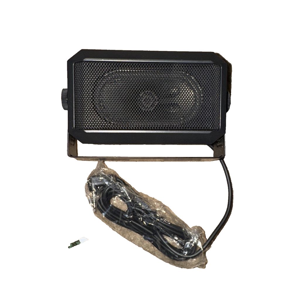 CDM-550/10W External Speaker, Unbranded – a black speaker with a wire and a cord