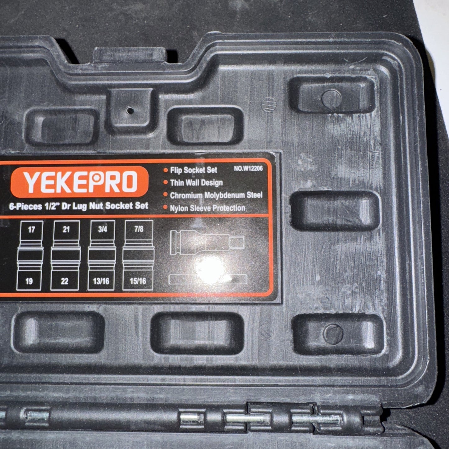 Yekepor 6-Pieces 1/2" Dr Lug Nut Socket Set W12206