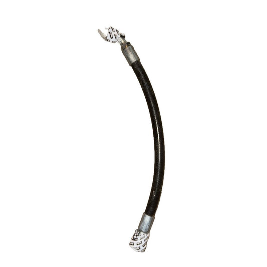 AT430865: Ride Control Valve Hydraulic Hose Parker – a black hose with a white background