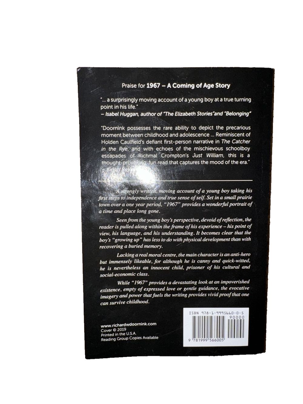 1967 - a coming of age story, DaveyDooDeals – the book cover for the book, the book of the day