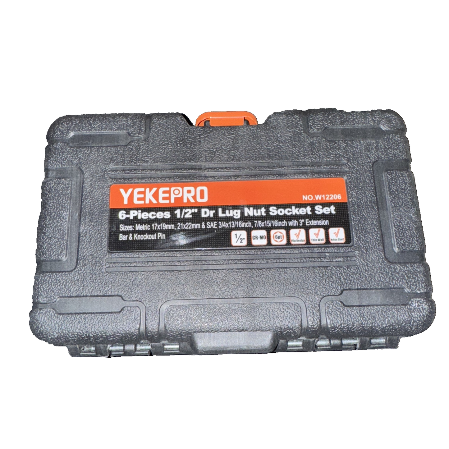 Yekepor 6-Pieces 1/2" Dr Lug Nut Socket Set W12206