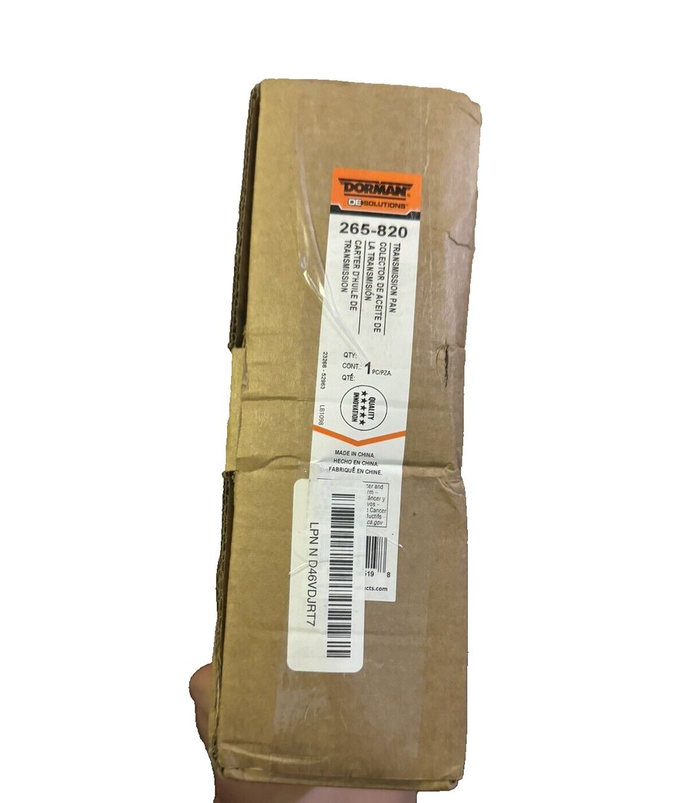 Dorman 265-820 Automatic Transmission Case Cover Compatible with Select Chrysle – a box of cardboards with a label on it