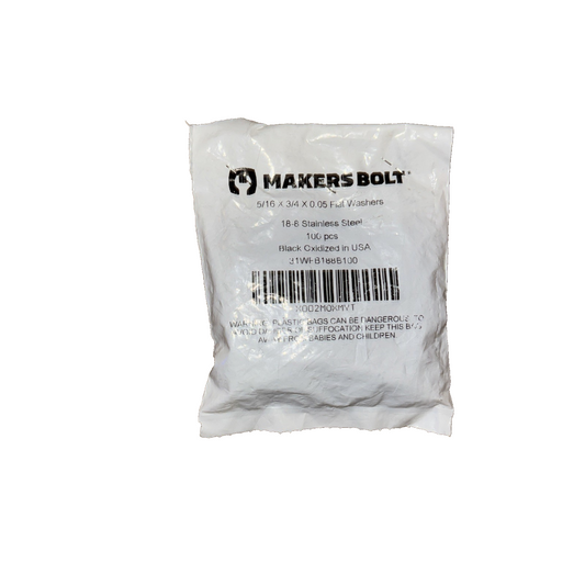 18-8 Stainless Steel 5/16" Flat Washers (100PCS) Black