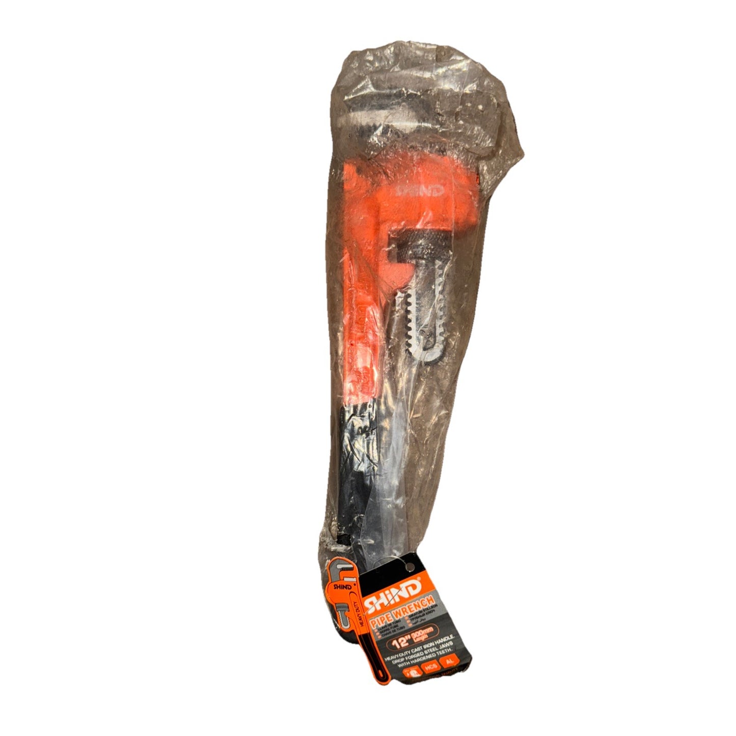 Shind Pipe Wrench 12" Cast Iron - Heavy Duty