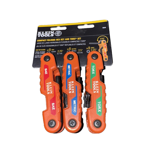 Klein Tools 70543 3-Piece Compact Folding Hex Key Set ...