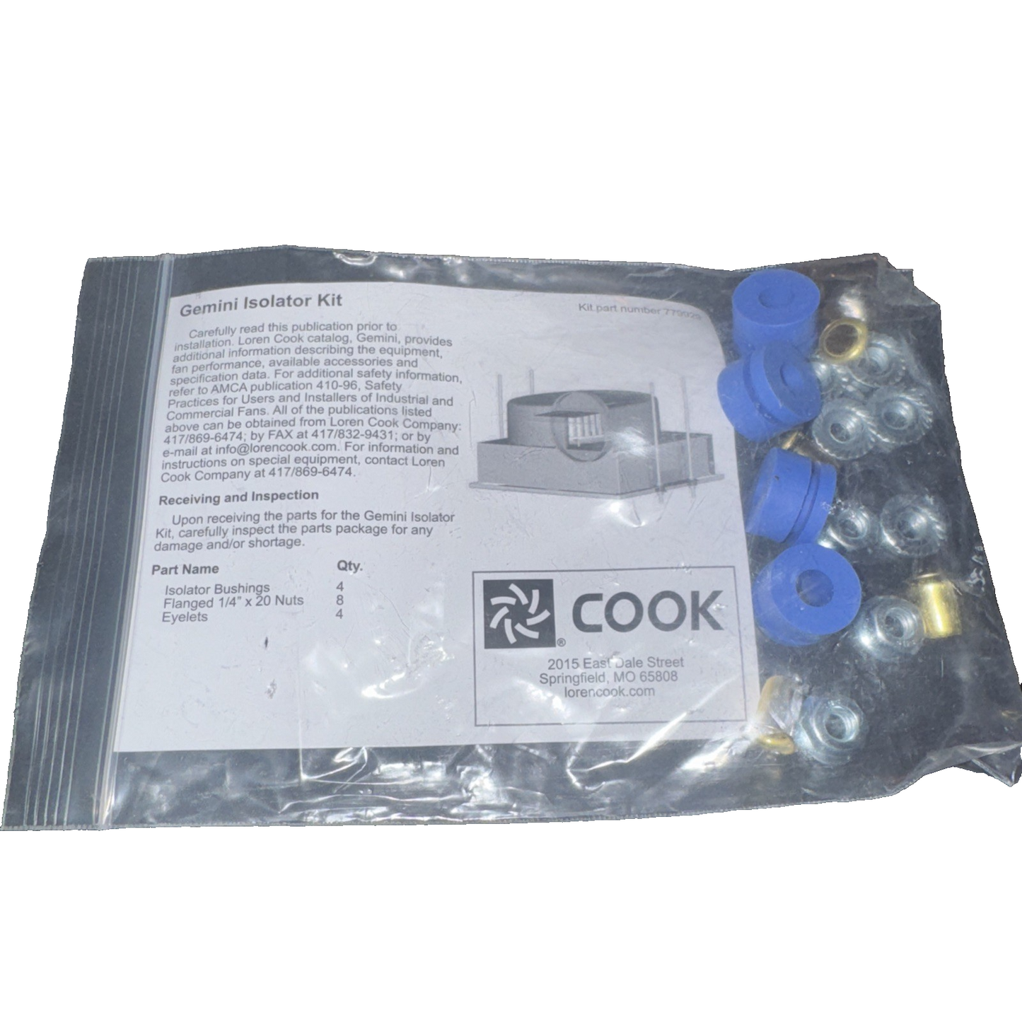 Cook Gemini Isolator Kit 779929