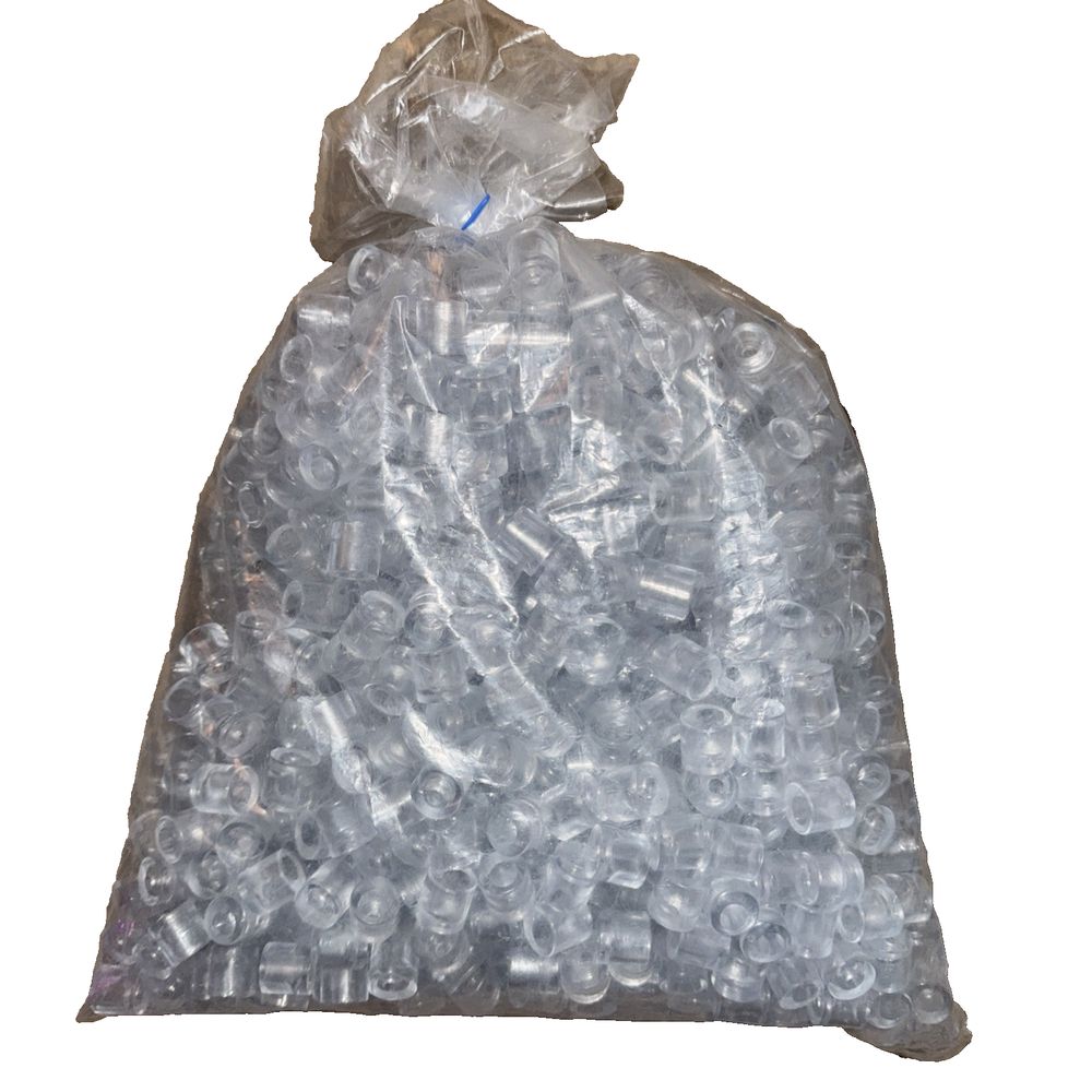 Door Glide Clear Bulk Pack, N/A – a bag of plastic bottles on a white background