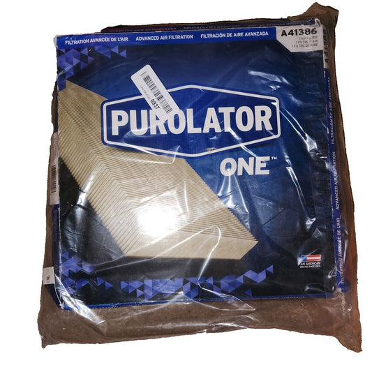 Purolator A41386 PurolatorONE Advanced Engine Air Filter – a bag of potato chips on a white background