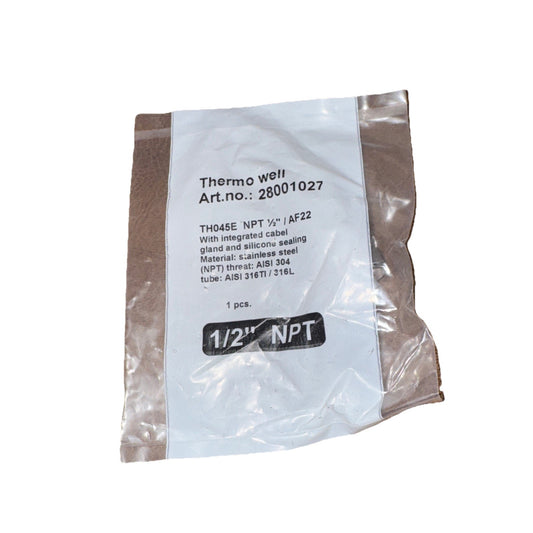 Thermowell, 1/2"NPT Threads Stainless Steel Thermowell for Temperature Sensors