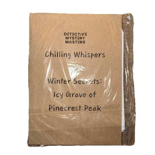 Detective Mystery Masters CASE #2 Chilling Whispers & Winter Secrets – a bag of white wine with the words chillin whispers