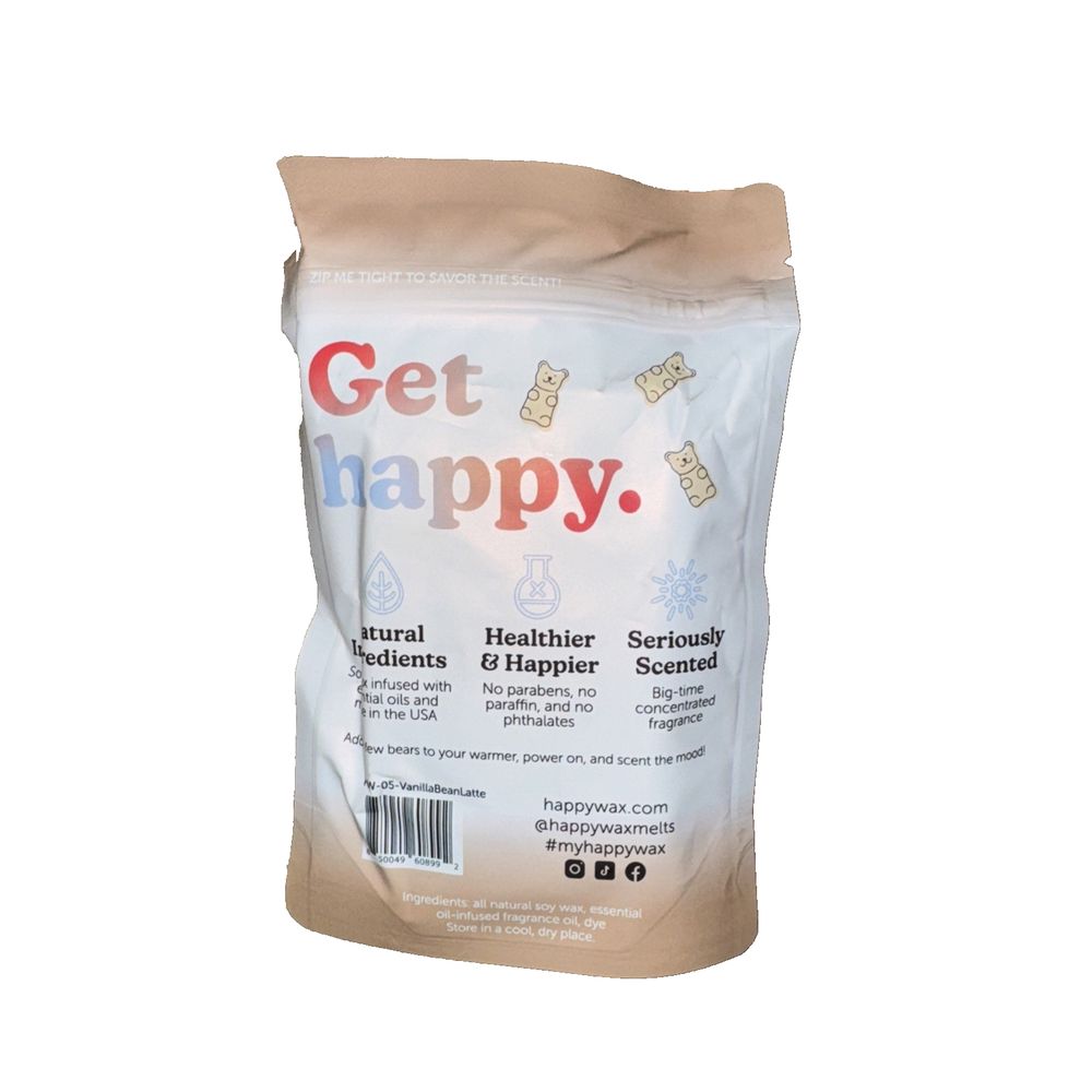 happy wax vanilla bean Latte Bear Shaped Soy Wax Melts – get happy natural hair care wipes