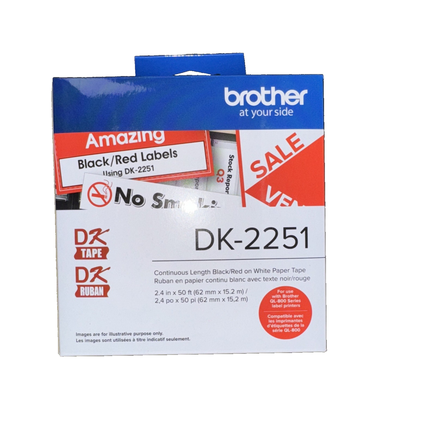 Brother Continuous Paper Label Tape DK2251 3 Pack