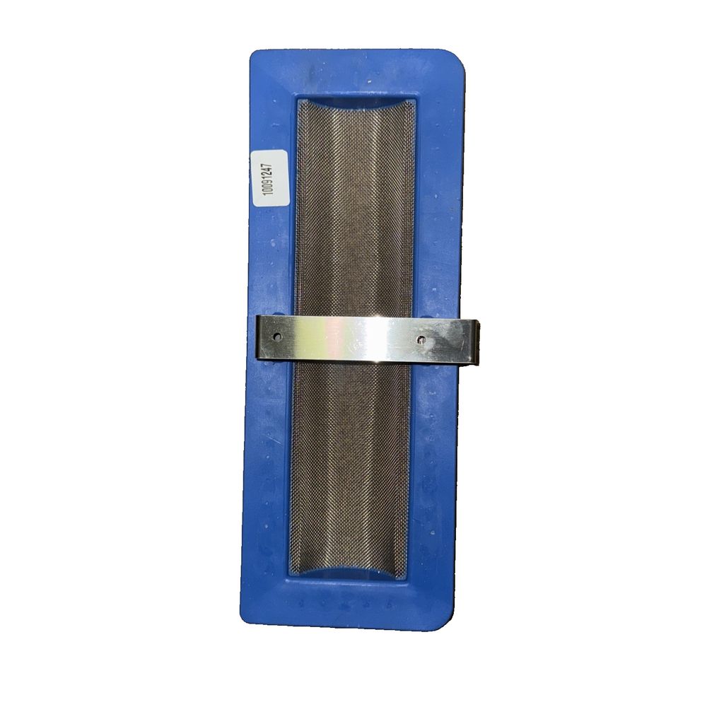 10091247 Sump Bottom Filter, Unbranded – a blue metal heater with a metal mesh