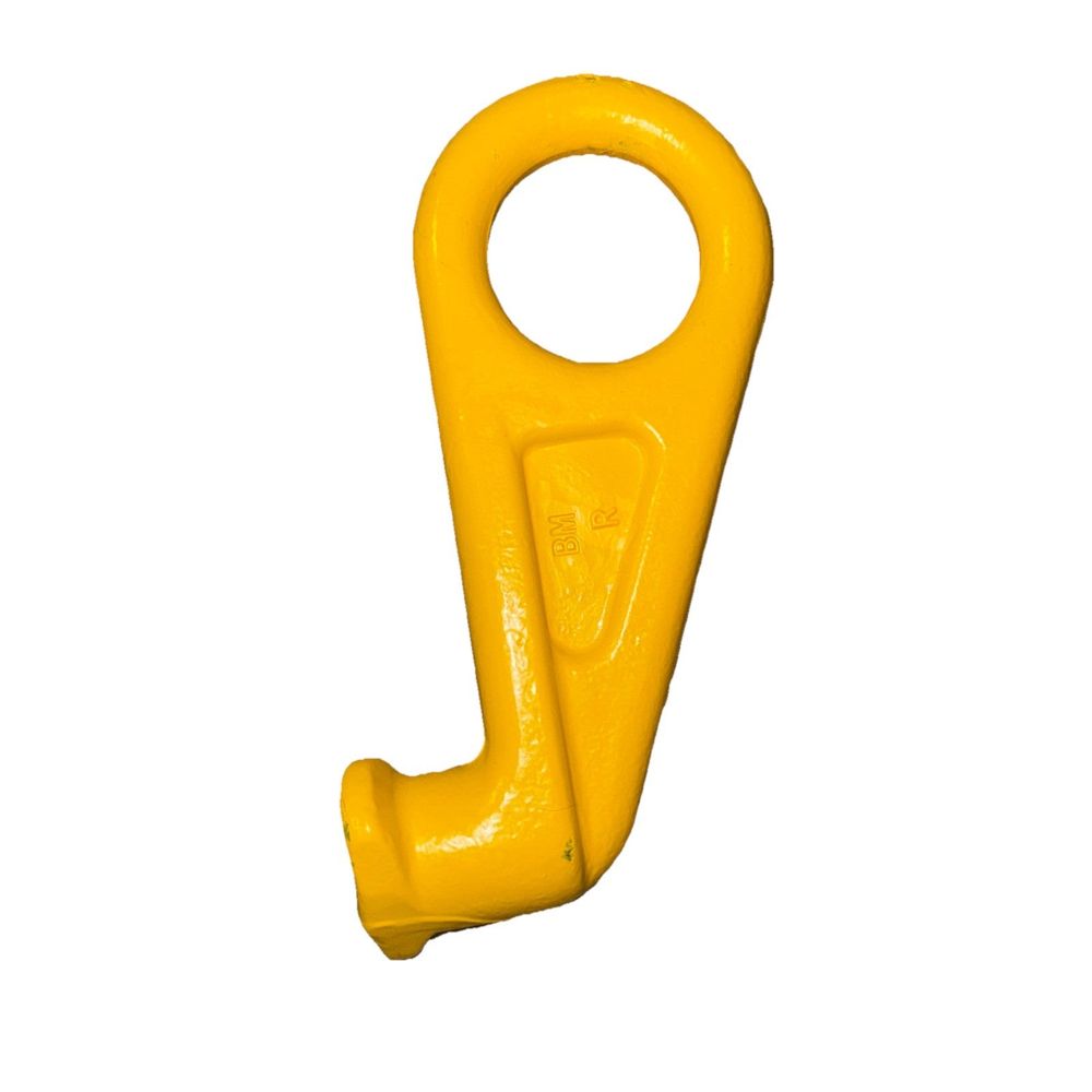 WLL 12.5T RIGHT Shipping Container Lifting Hook Yellow WLL12.5T, Unbranded – a yellow hook hook with a white background