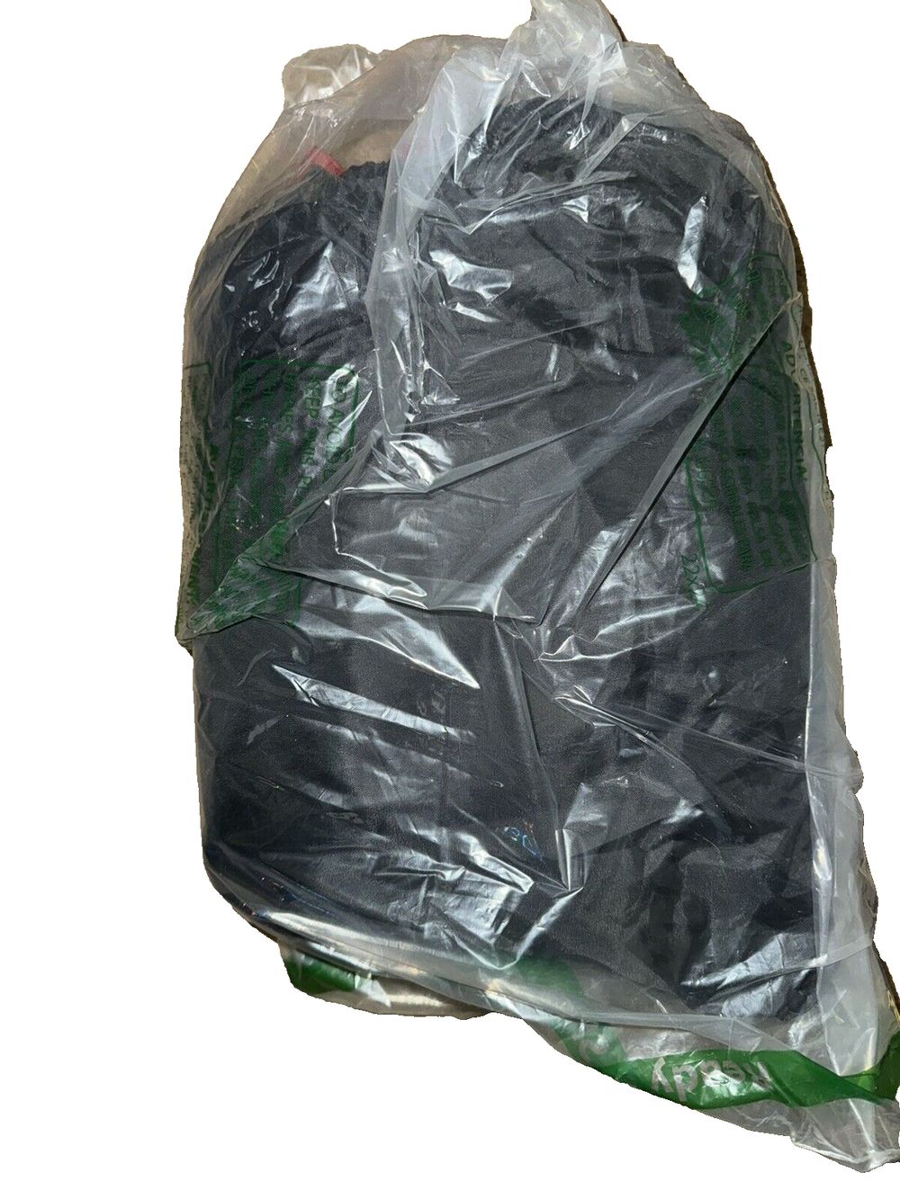COVERVIN Motorcycle Cover Waterproof Outdoor Storage Bag All Weather Motorcycle – a black plastic bag with a green handle